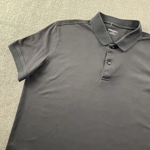 UNTUCKit Polo Shirt Adult Large Black Short Sleeve Casual Preppy Men's - Picture 2 of 14